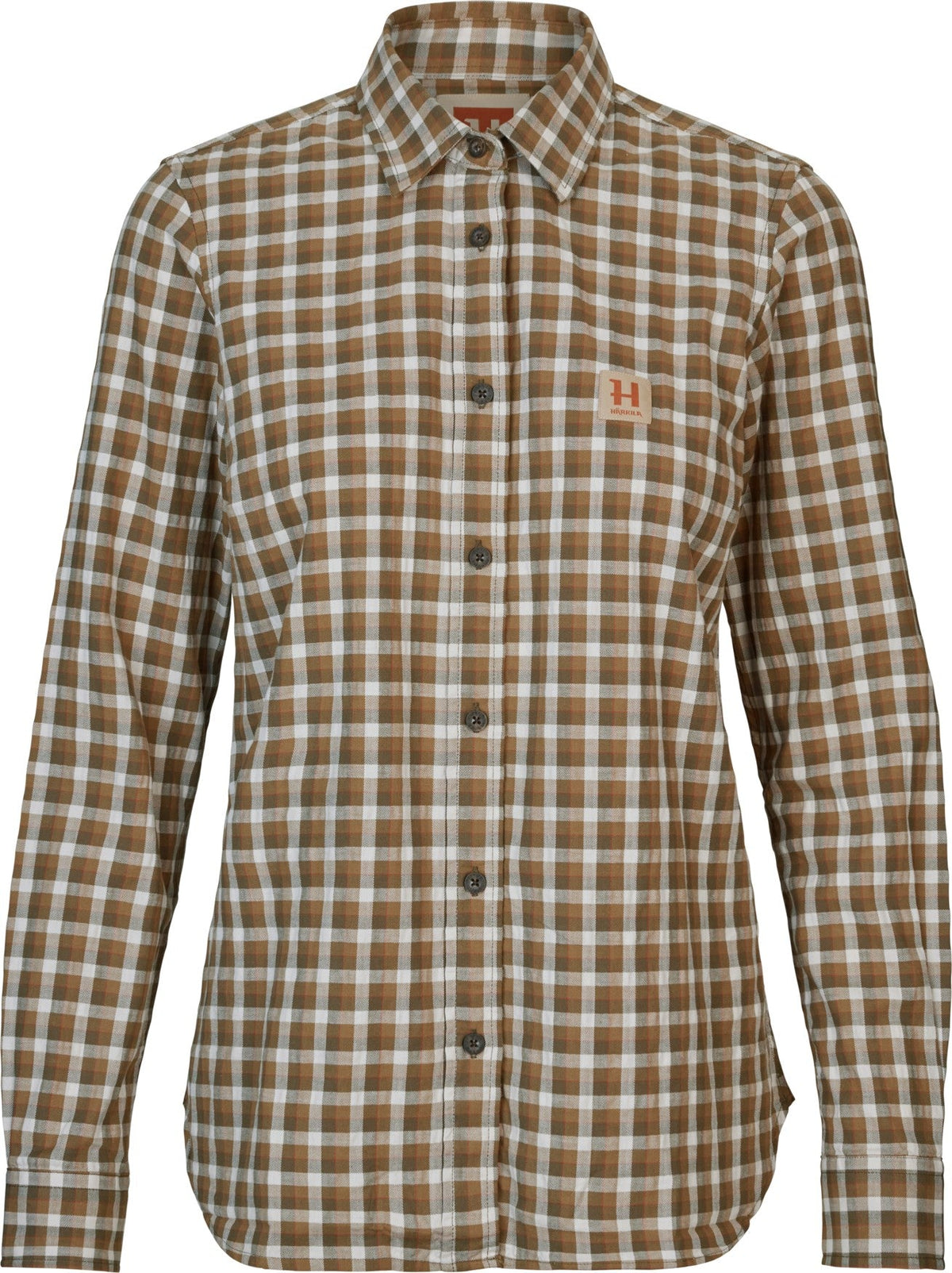 Fjell L/S-Skjorte Til Kvinner Dark Olive Check – Härkila