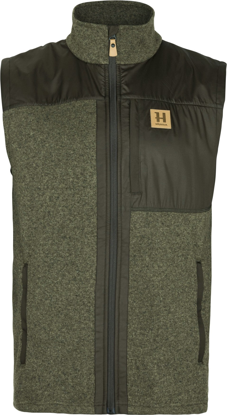 Kalix fleecevest - Willow green/Shadow brown – Härkila
