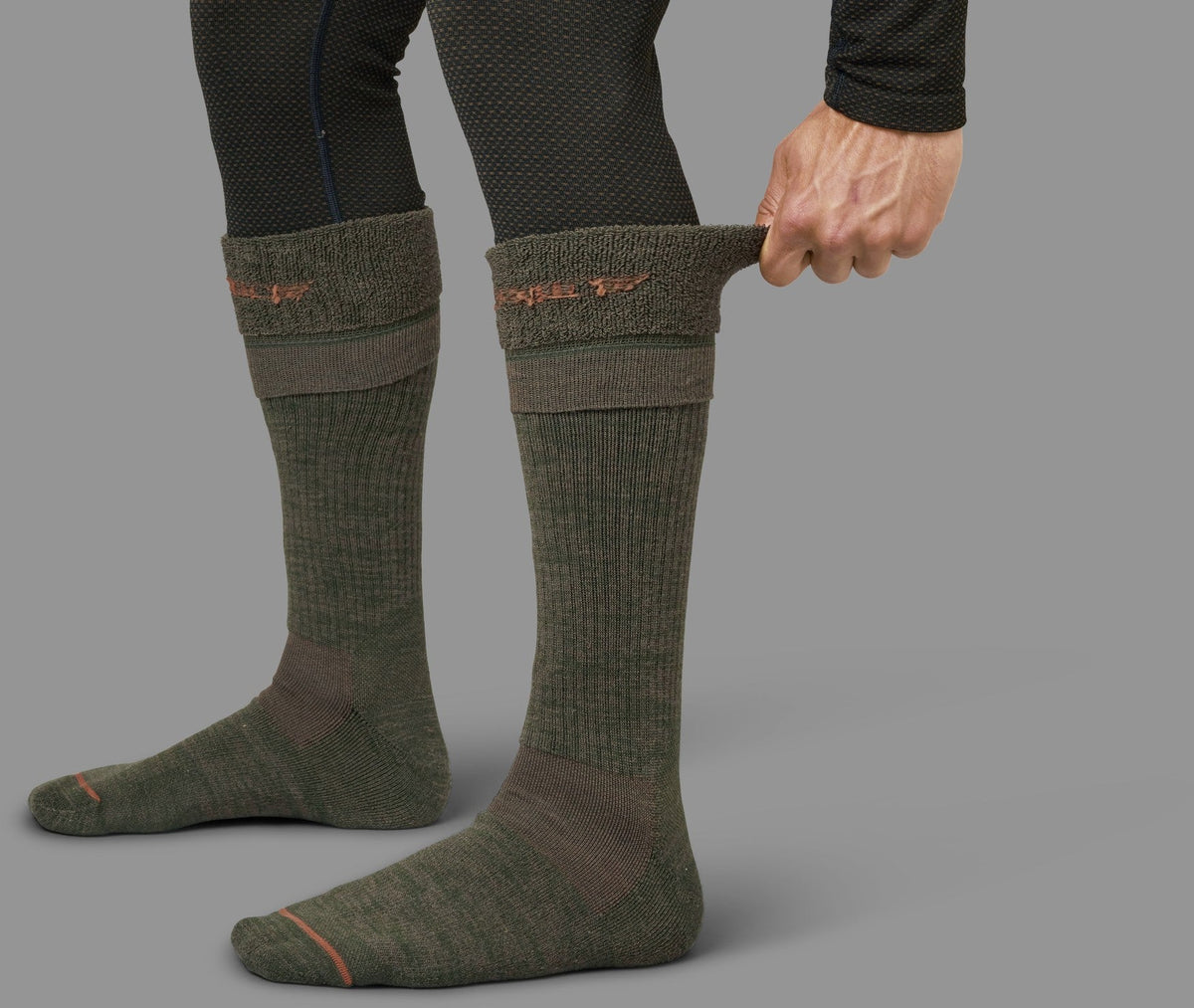 Pro Hunter 2.0 lange sokker Willow Green/Shadow Brown – Härkila