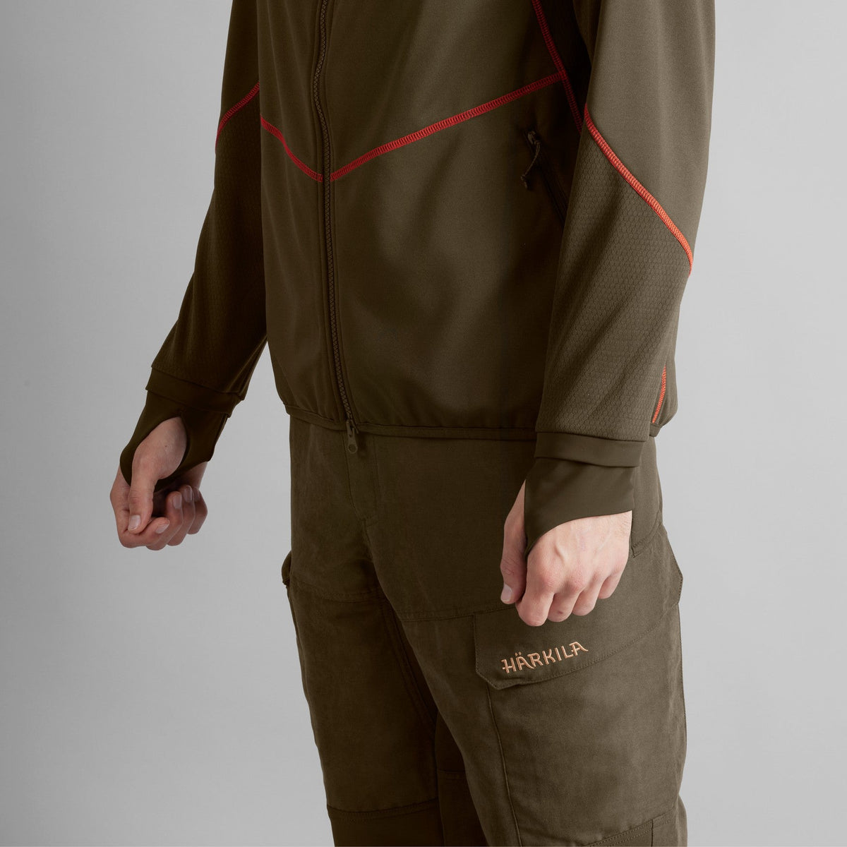 Scandinavian Fleecejakke - Willow Green/Shadow Brown – Härkila