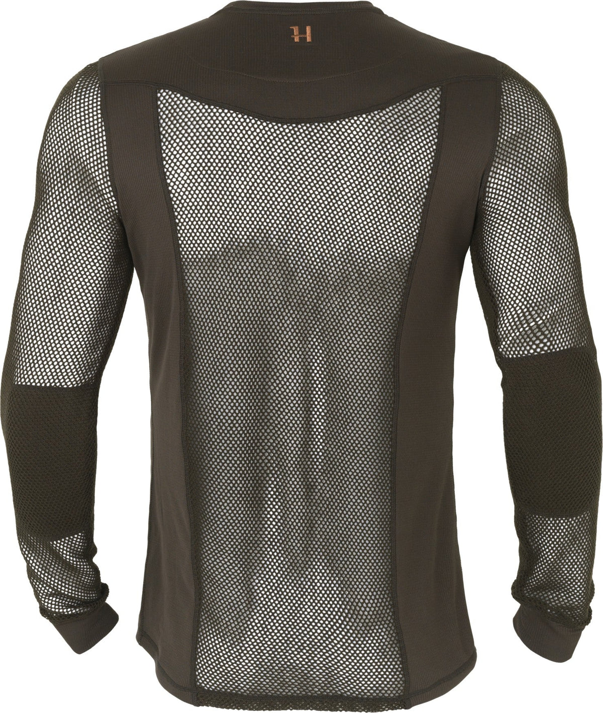 Base Mesh trøye med rund hals Shadow Brown – Härkila