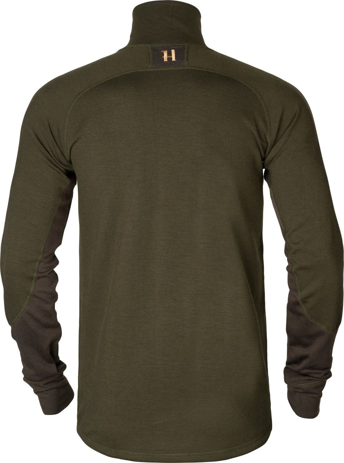 Base Warm zip neck Willow Green/Shadow Brown – Härkila