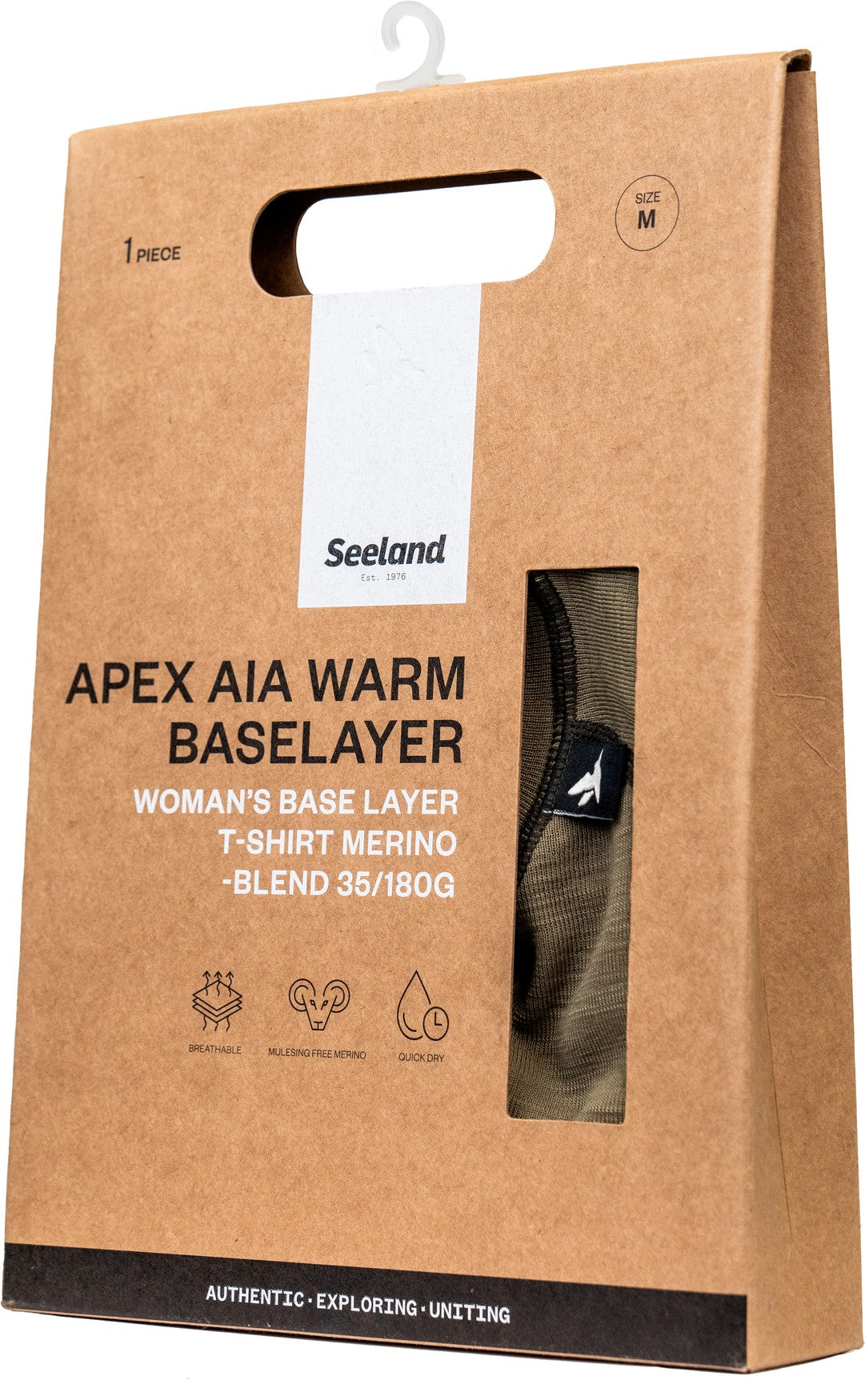 Apex Aia Merino T-skjorte Covert Green – Seeland