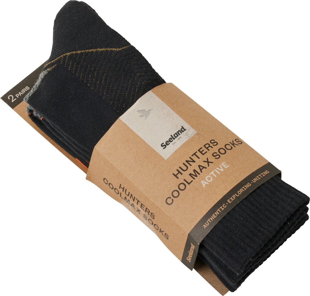 Field Coolmax-Sokker - 2Pack Black/Dark Grey – Seeland