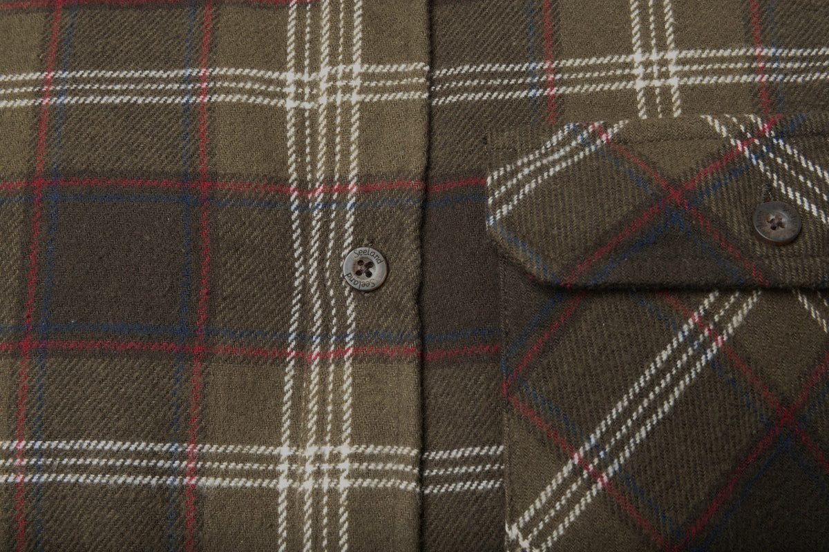 Glen Flanellskjorte - Pine Green Check – Seeland