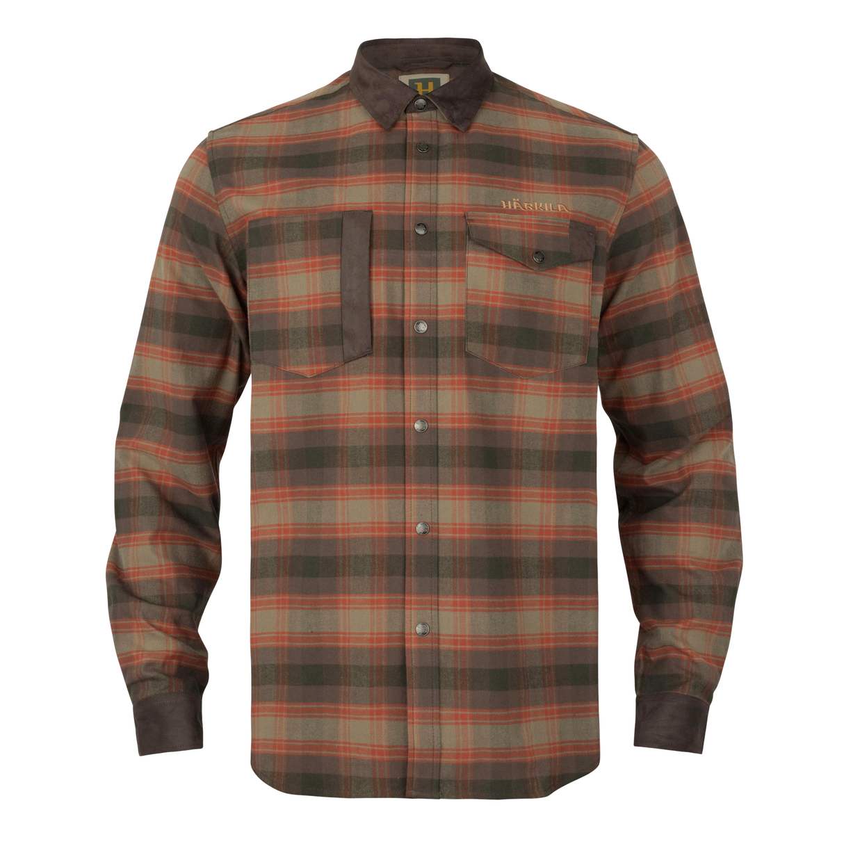 Aivak L/S skjorte - Autumn orange check - Härkila
