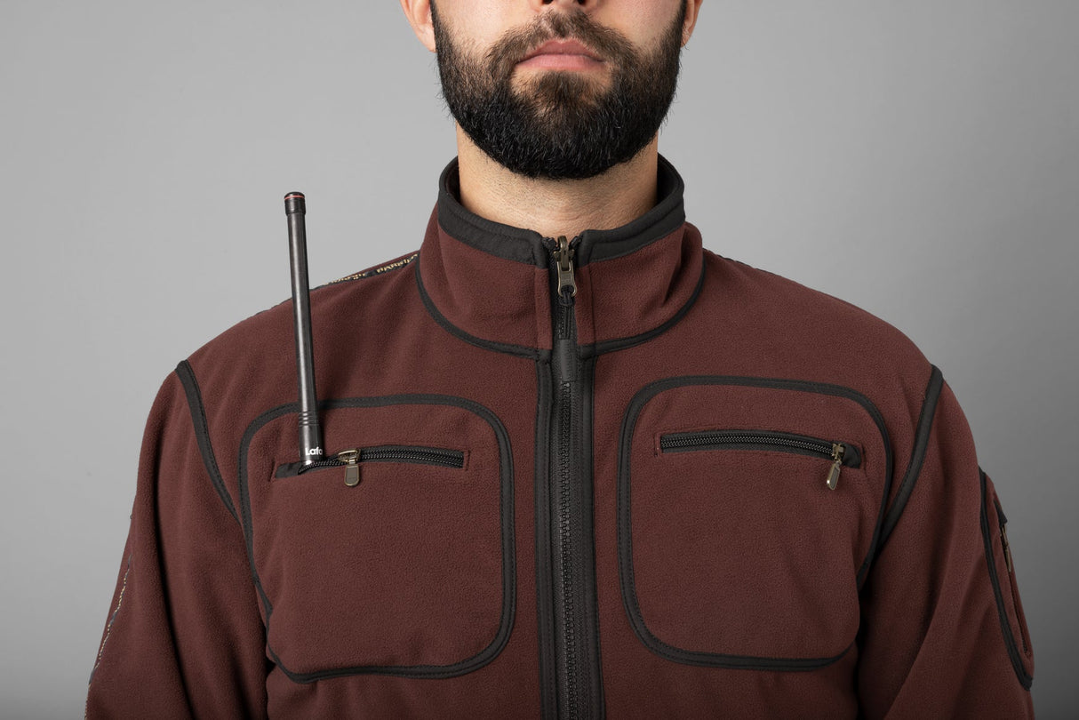 Kamko Fleece - Green/Bordeaux – Härkila