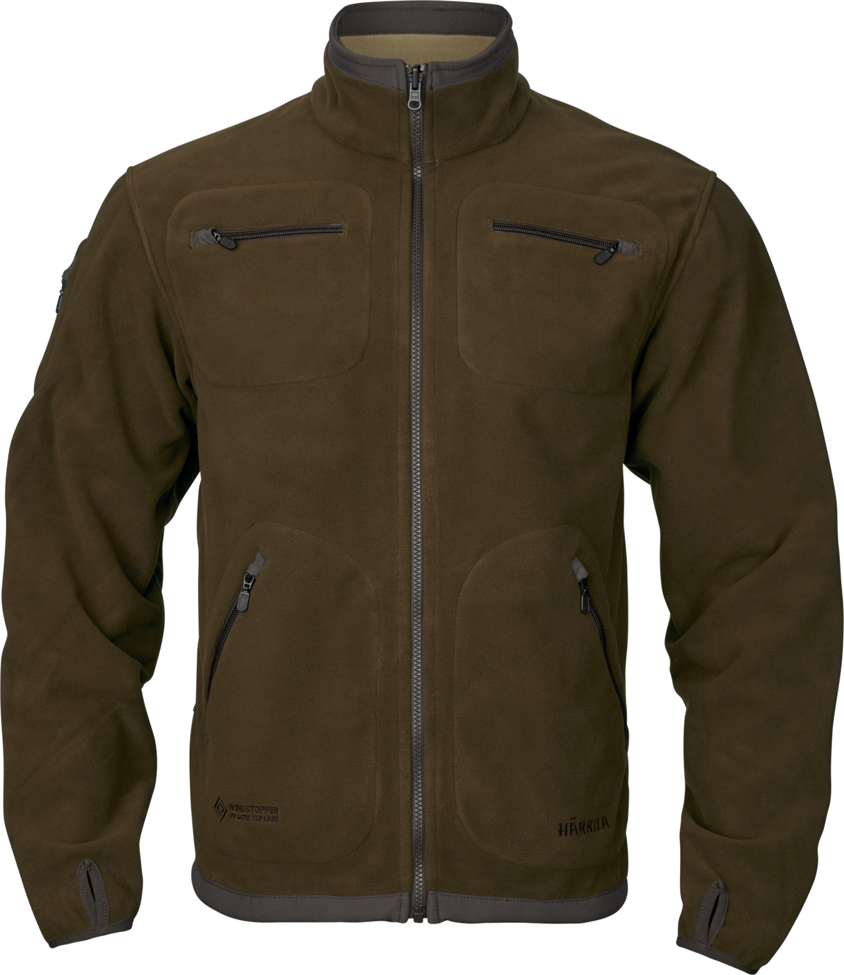 Kamko fleecejakke – Dark Antique Bronze/Willow Green – Härkila