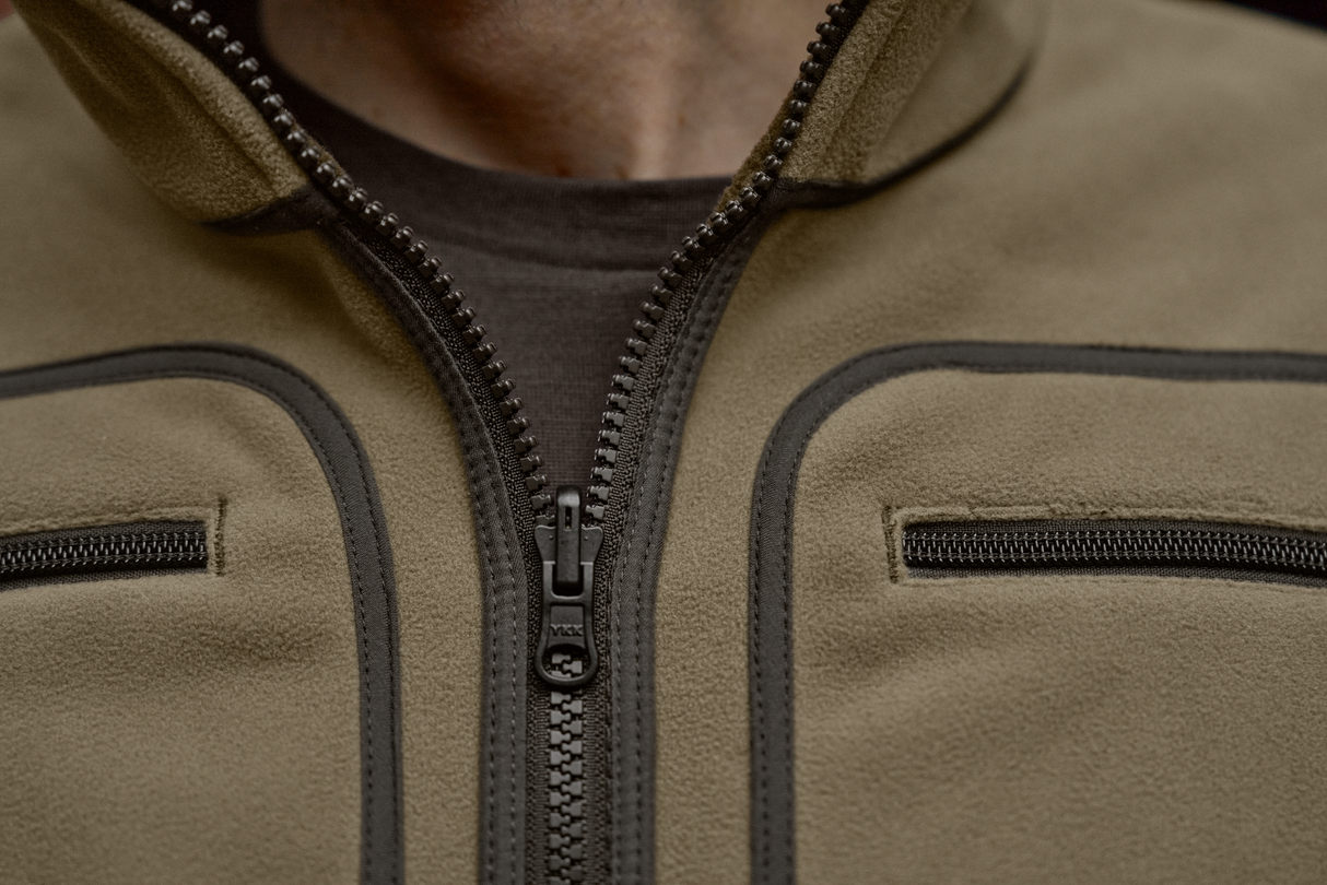 Kamko fleecejakke – Dark Antique Bronze/Willow Green – Härkila