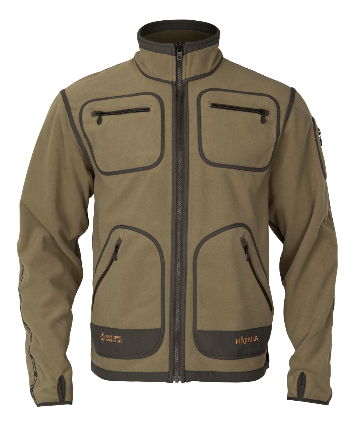 Kamko fleecejakke – Dark Antique Bronze/Willow Green – Härkila