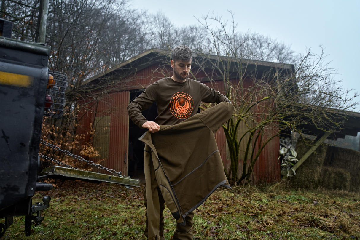 Kamko fleecejakke – Dark Antique Bronze/Willow Green – Härkila