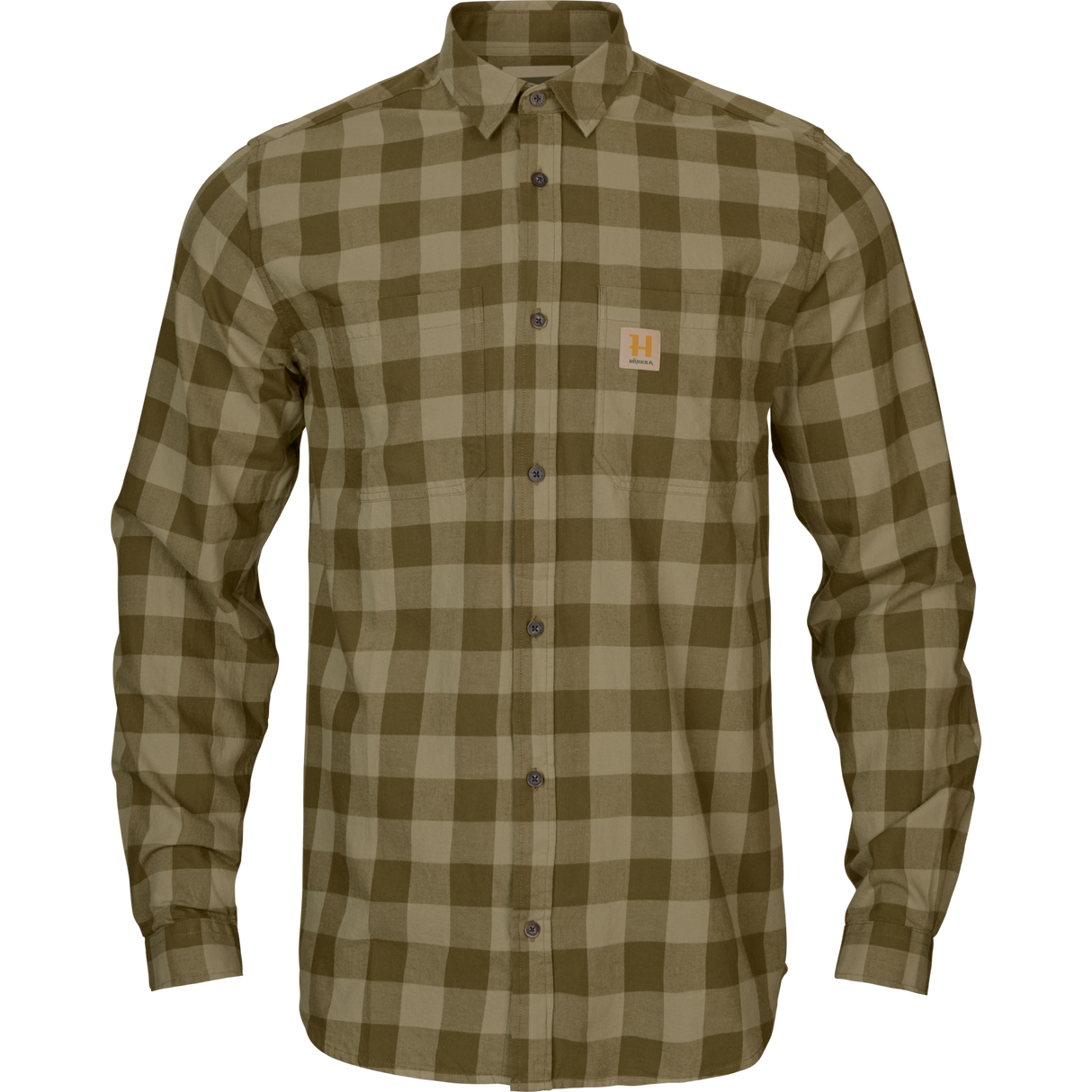 Skandinavisk L/S-Skjorte – Dark Olive Check – Härkila
