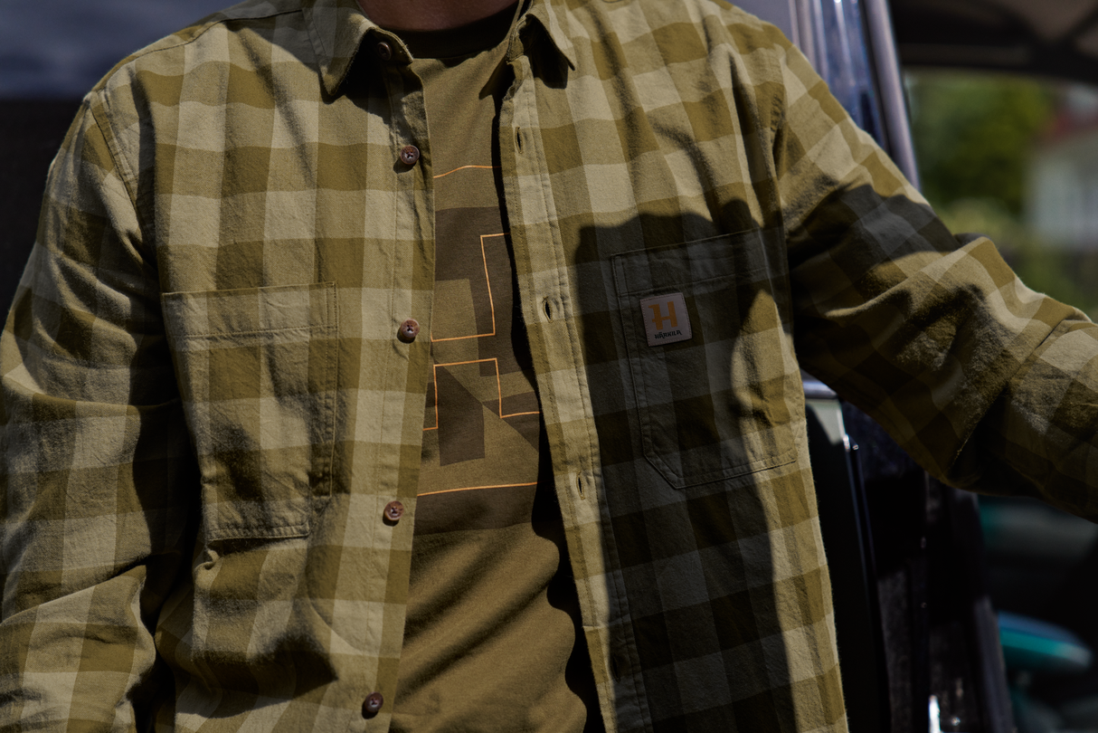 Skandinavisk L/S-Skjorte – Dark Olive Check – Härkila