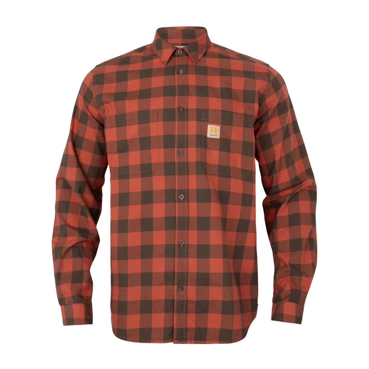 Härkila Scandinavian L/S Skjorte - Autumn orange check - Härkila