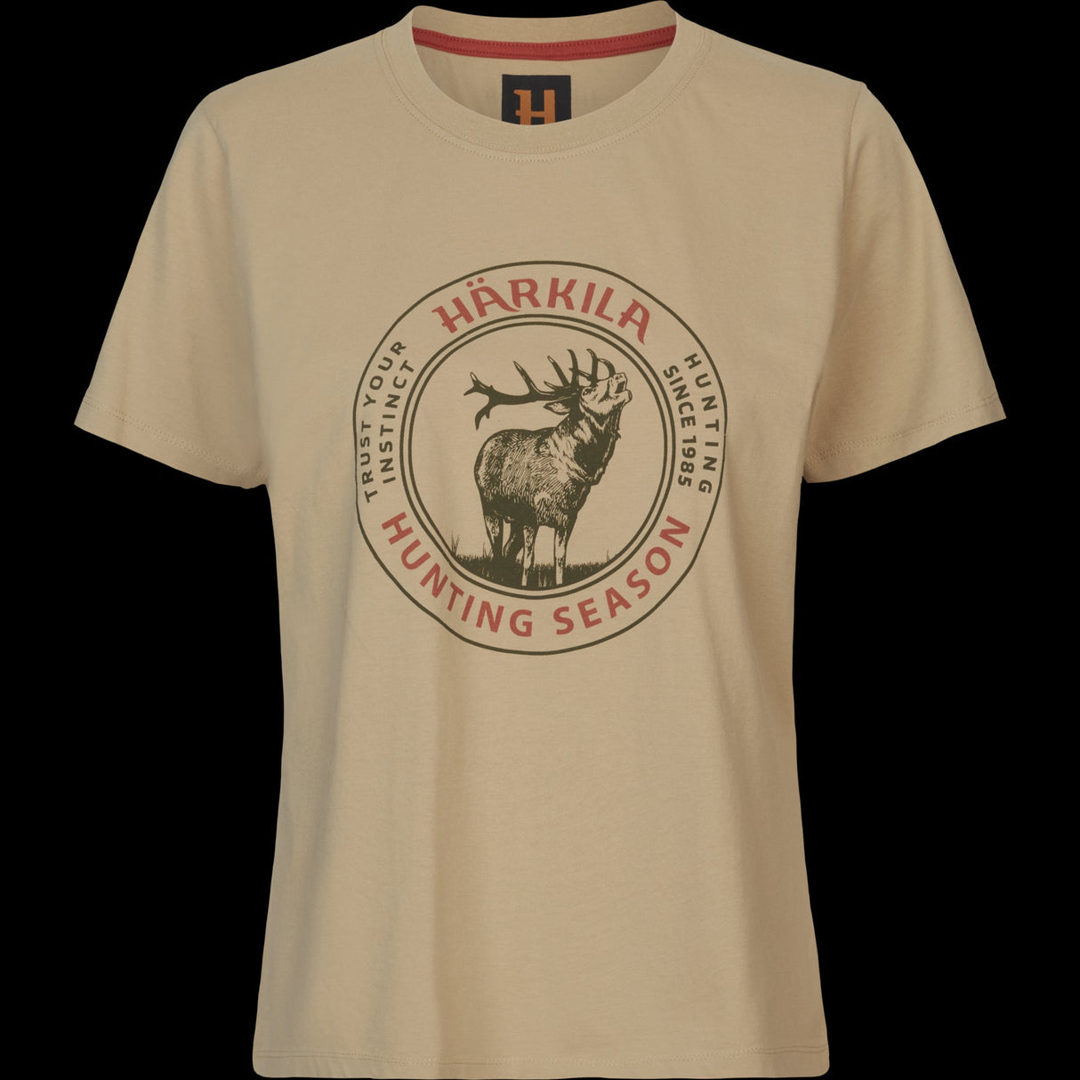 Stag Badge S/S T-skjorte W Sand – Härkila