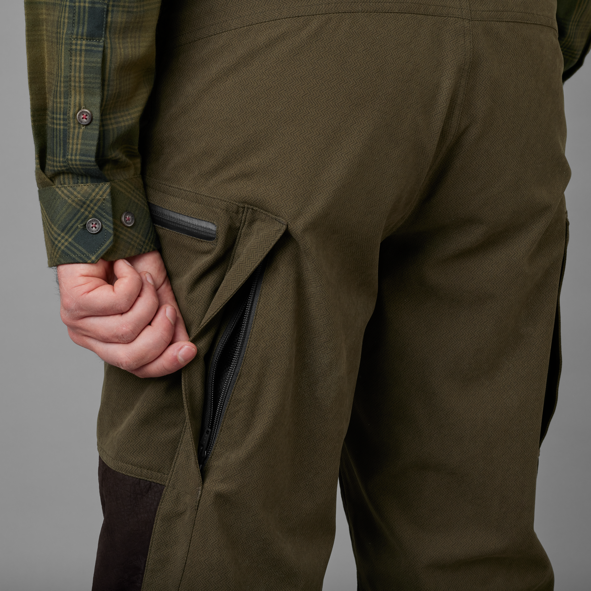 Driven Hunt HWS Leather Bukse Willow Green/Shadow Brown – Härkila