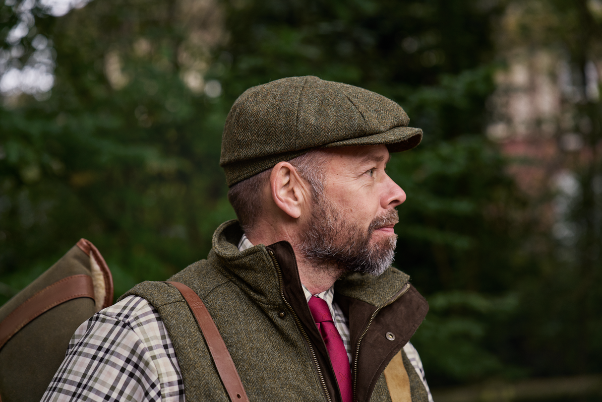 Kenmore Cl. Baker Boy Cap – Forest Green/Herringbone – Härkila