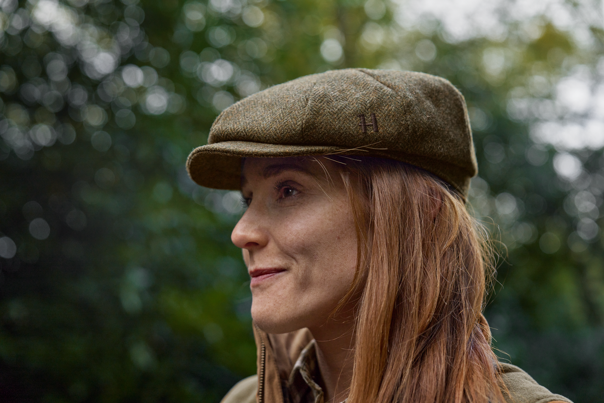 Kenmore Cl. Baker Boy Cap – Forest Green/Herringbone – Härkila