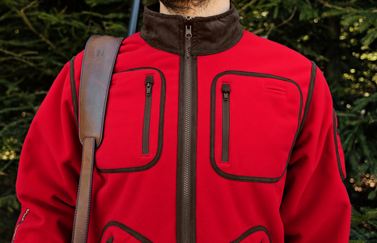 Kamko Regal Vendbar Fleecejakke - Red/Brown – Härkila