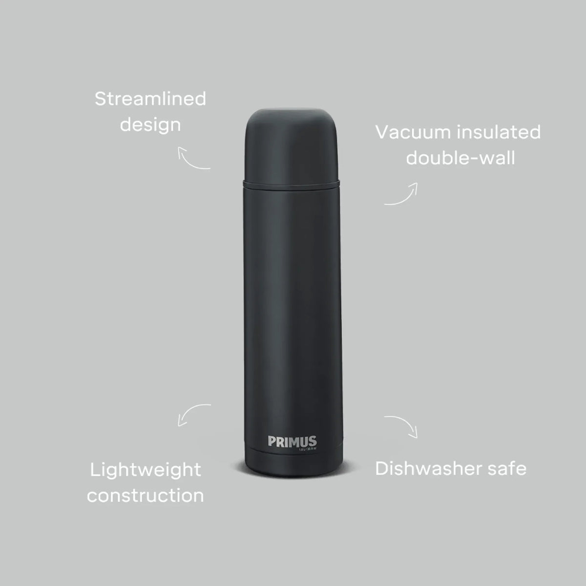 Classic Light Termosflaske Svart / 0.75 L – Primus
