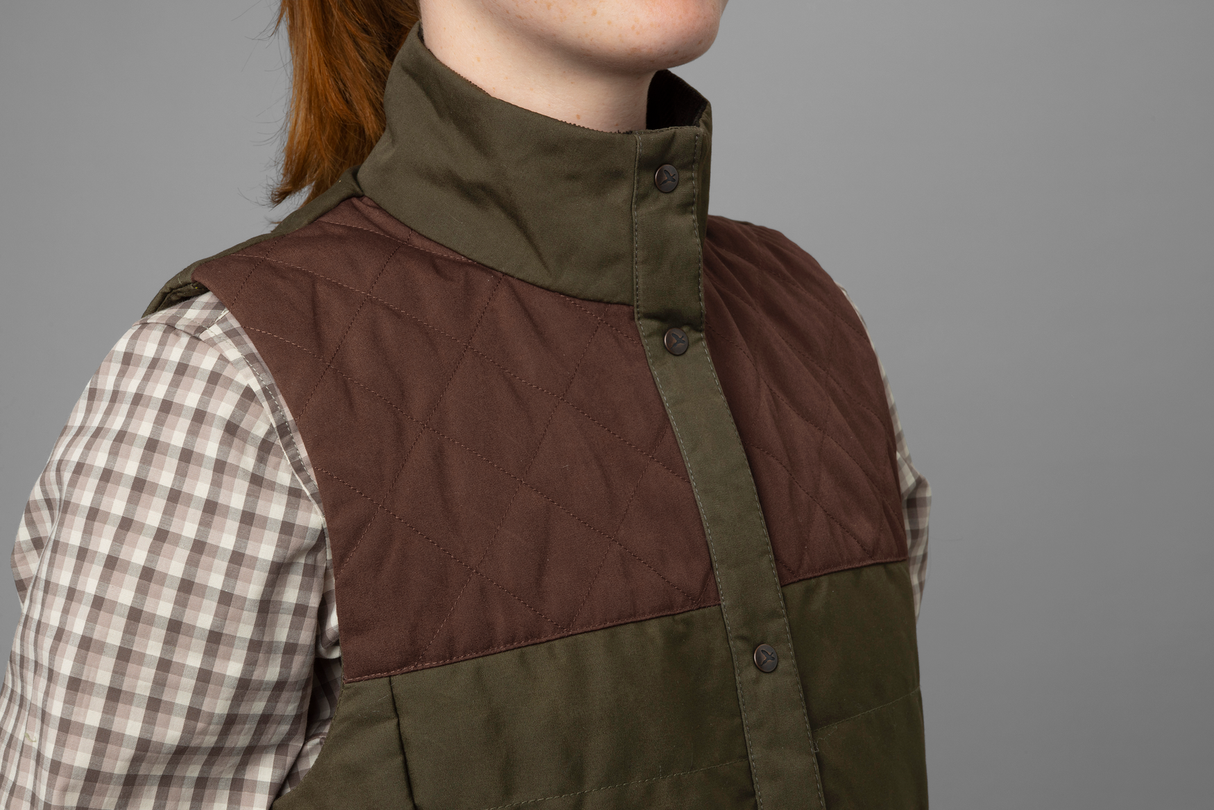 Retrieve vest Dame Dark Warm Olive/Burgundy – Härkila