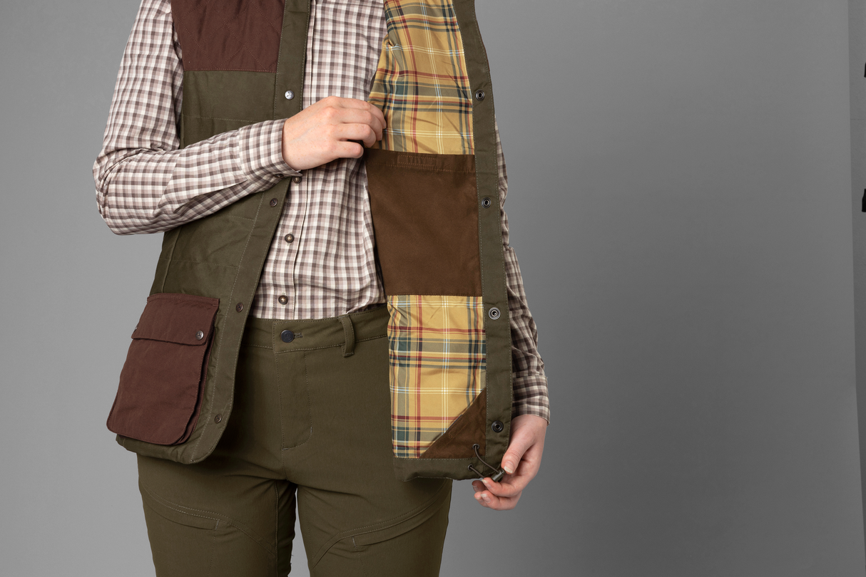 Retrieve vest Dame Dark Warm Olive/Burgundy – Härkila