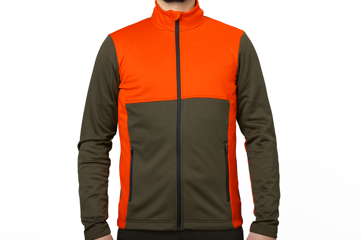 Elliot Fleece - Pine Green/Hi-Vis Orange – Seeland