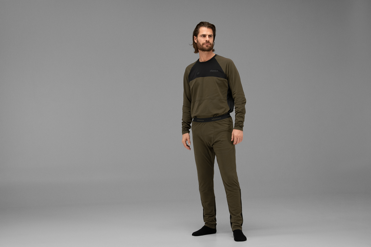 Heat L/S t-skjorte Willow Green/Svart – Härkila