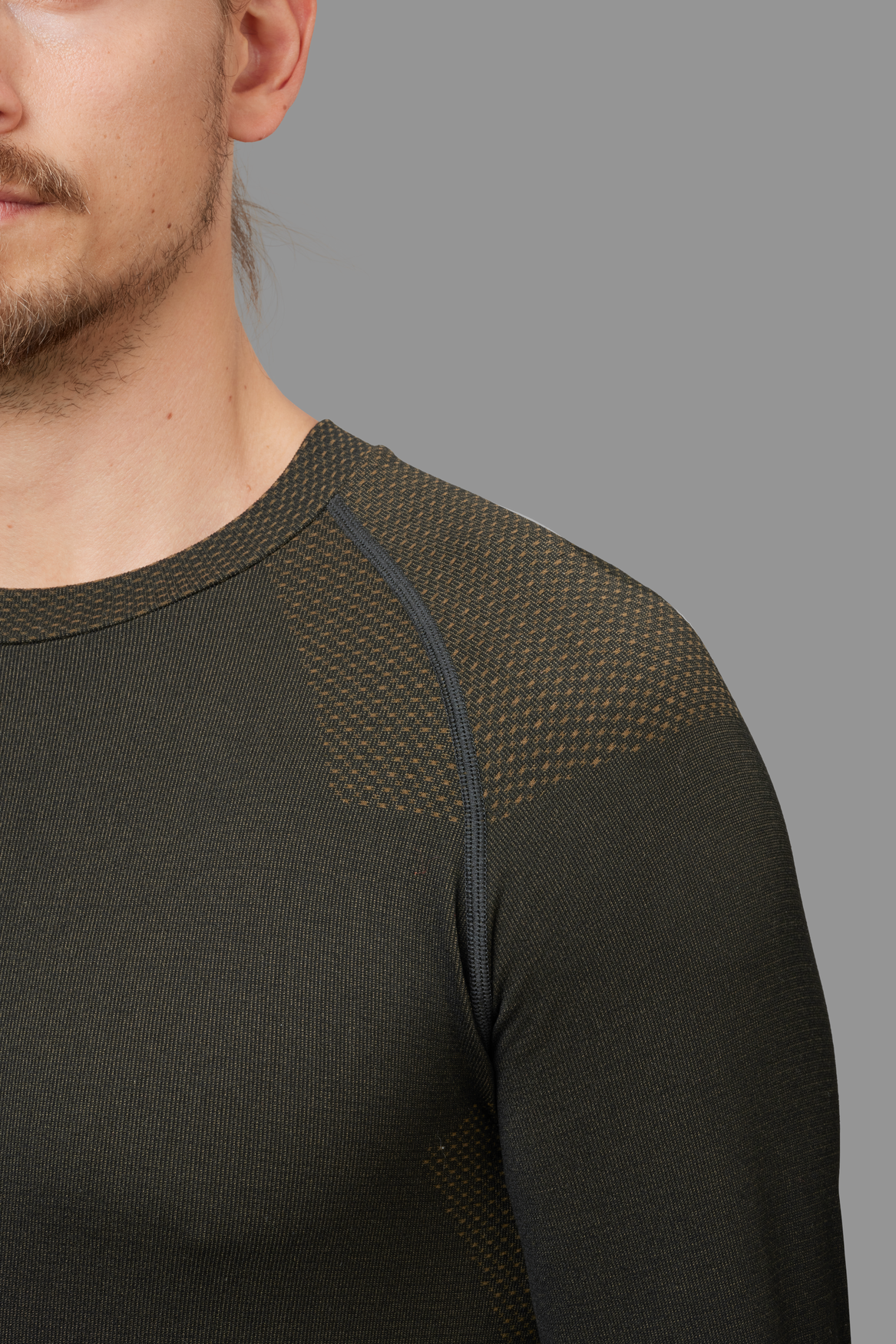 Base Active L/S trøye med rund hals Dark Willow Green – Härkila