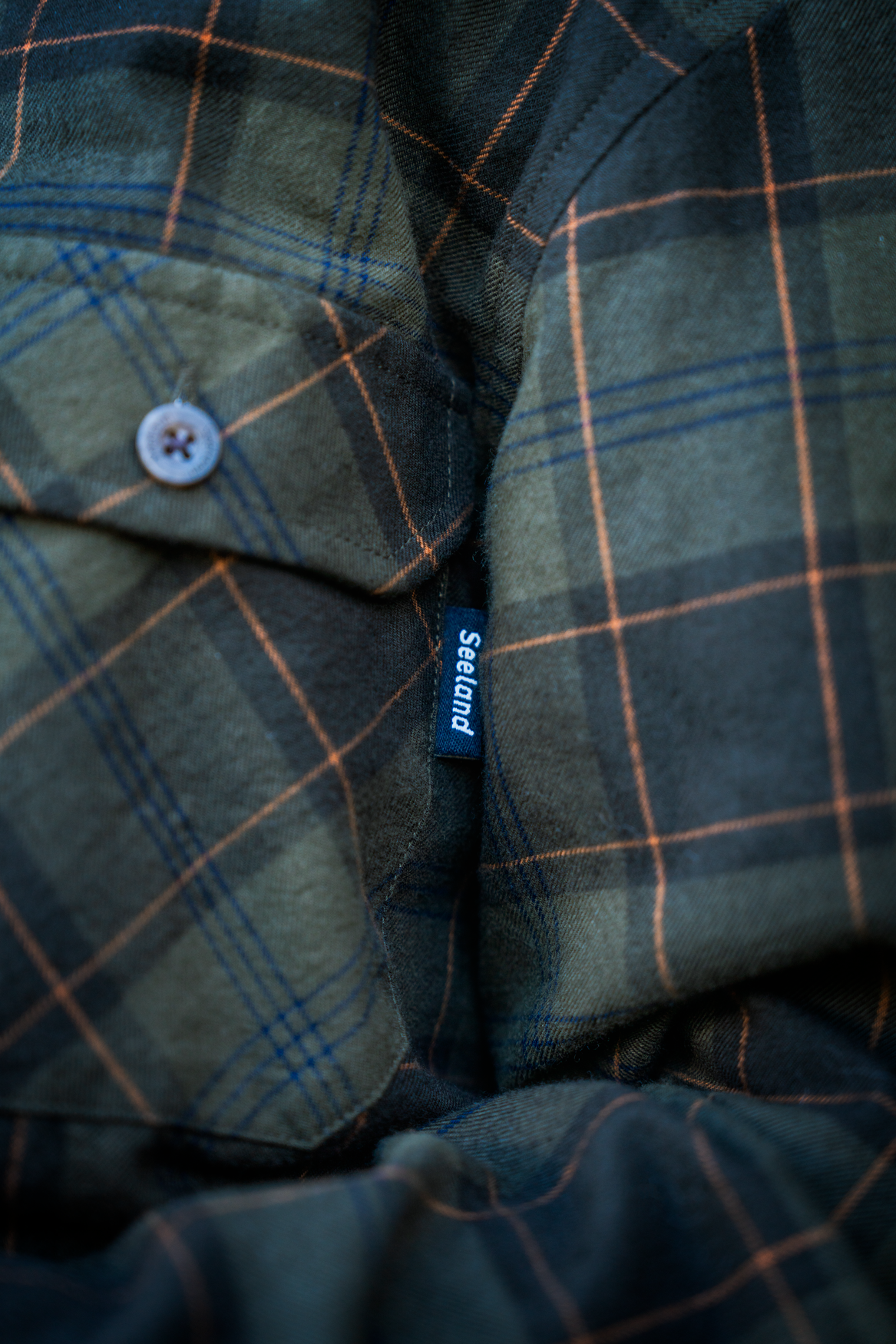 Glen Junior Flanellskjorte – Pine Green/Dark Navy Check – Seeland