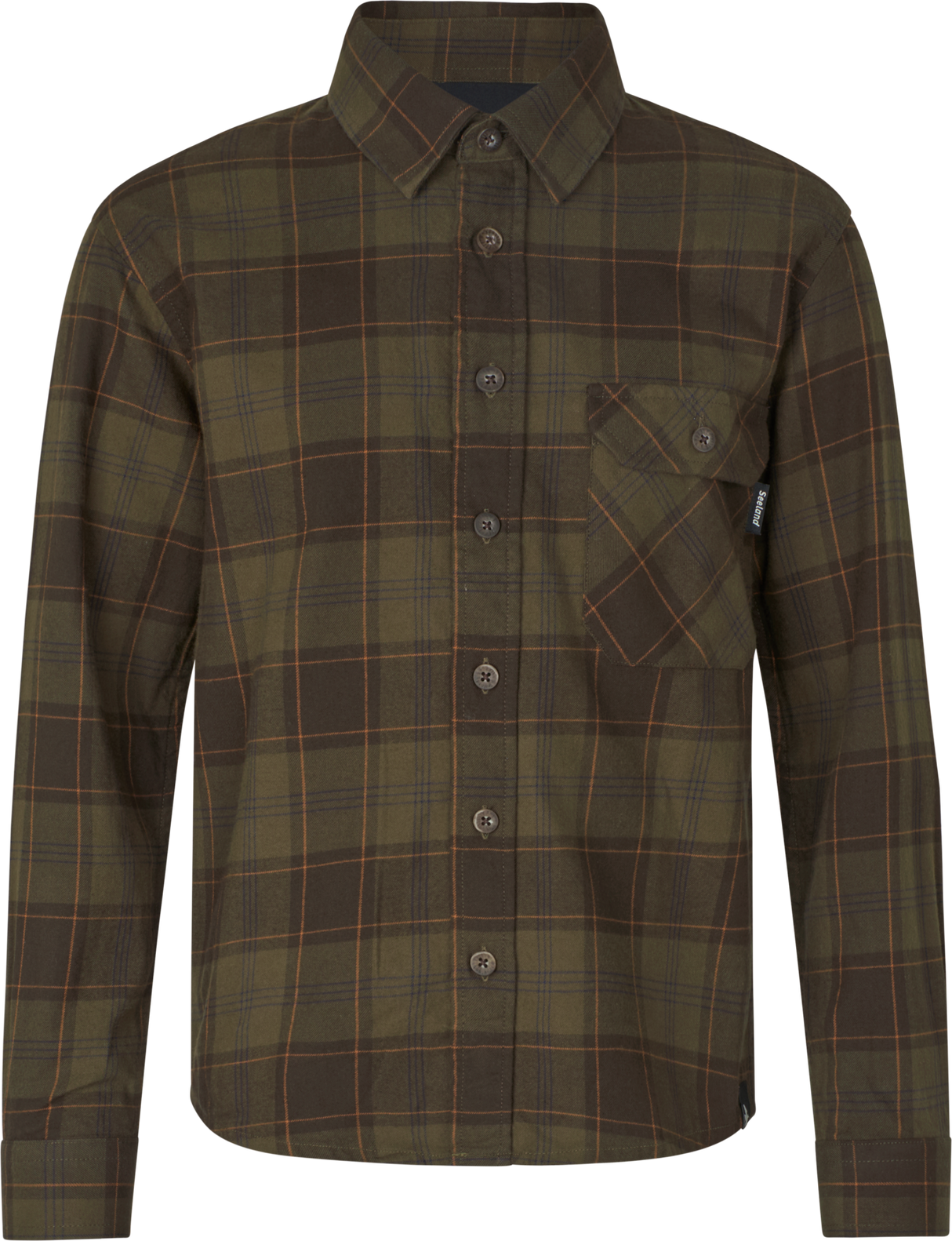 Glen Junior Flanellskjorte – Pine Green/Dark Navy Check – Seeland