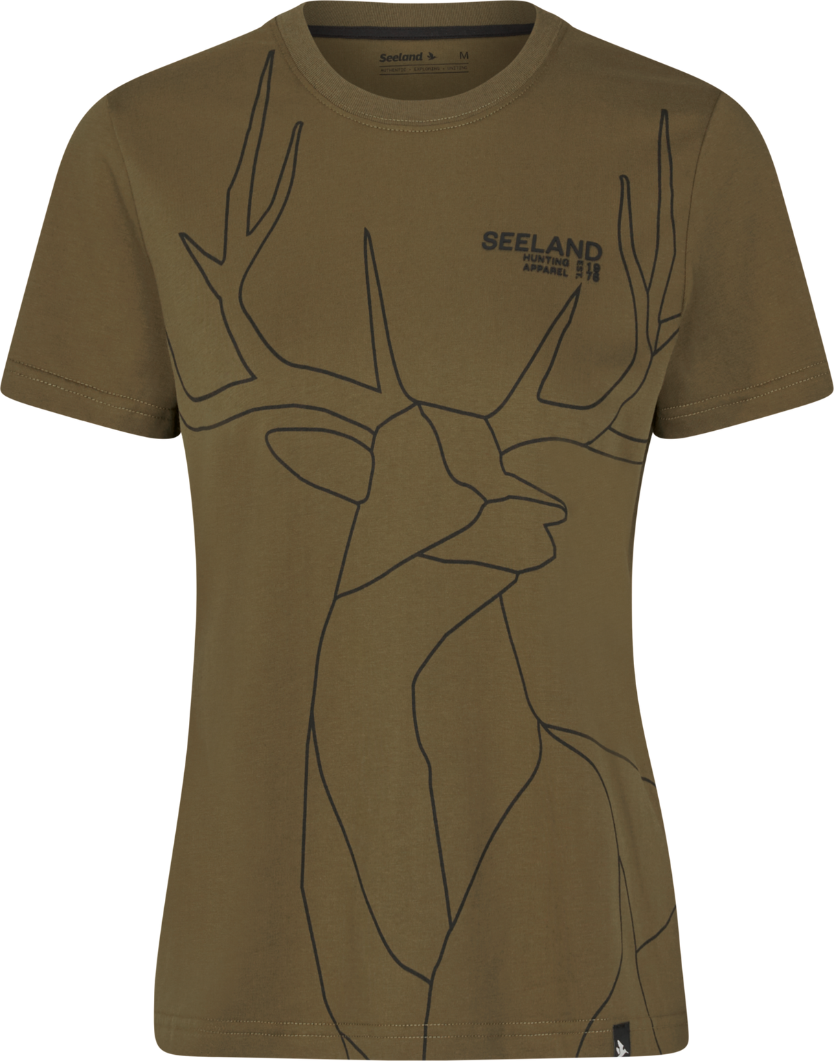 Deer On Line T-skjorte Dame – Military Olive – Seeland