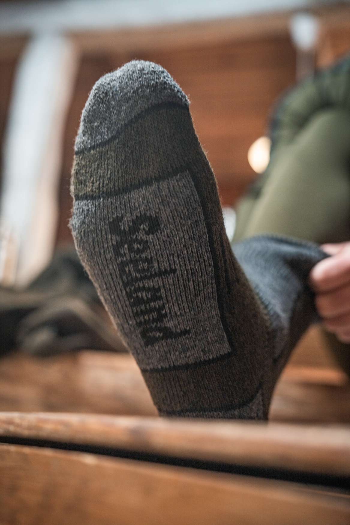 Field Thermo sokker – 2-pakning – Pine Green Melange/Grå Melange – Seeland