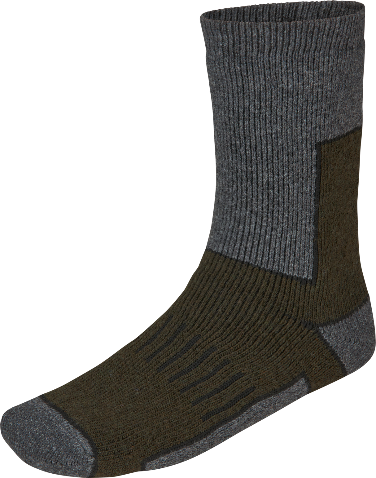Field Thermo sokker – 2-pakning – Pine Green Melange/Grå Melange – Seeland