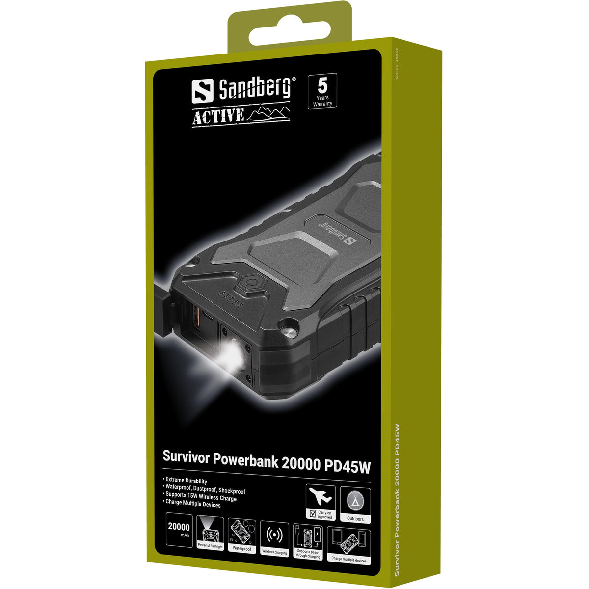 Survivor Powerbank USB-C 20.000 mAh – Sandberg