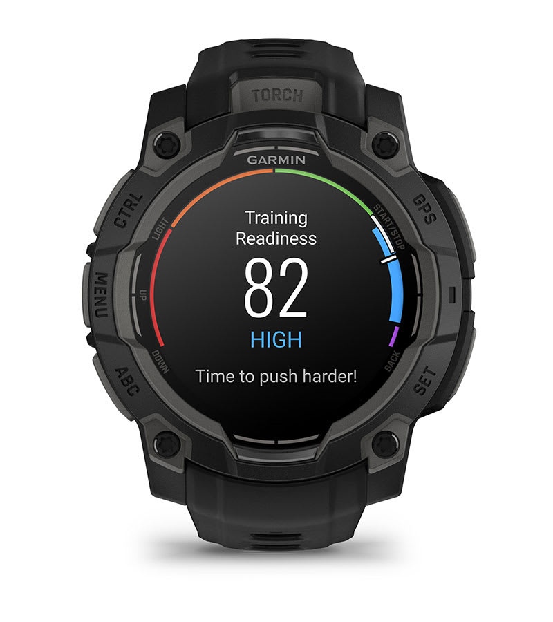 Instinct® 3 – 45 mm, AMOLED, Svart med svart rem