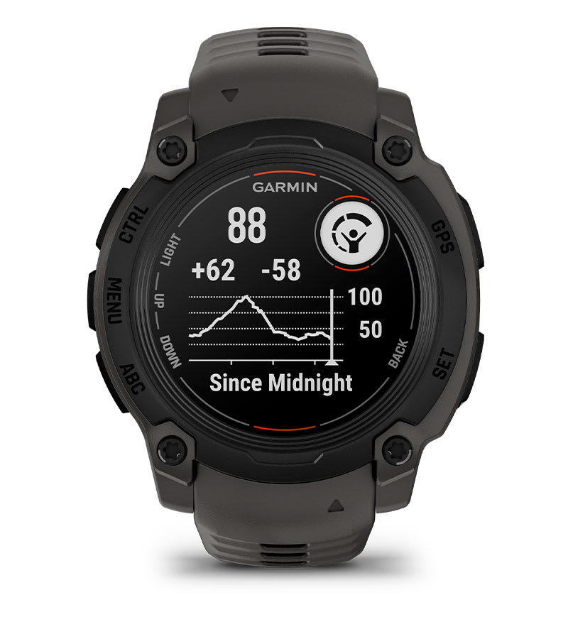 Instinct® E – 40 mm, Svart med Charcoal rem