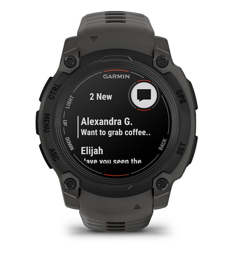 Instinct® E – 40 mm, Svart med Charcoal rem