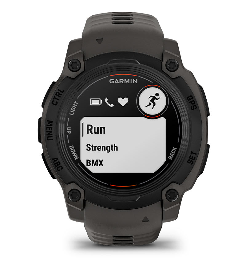 Instinct® E – 40 mm, Svart med Charcoal rem