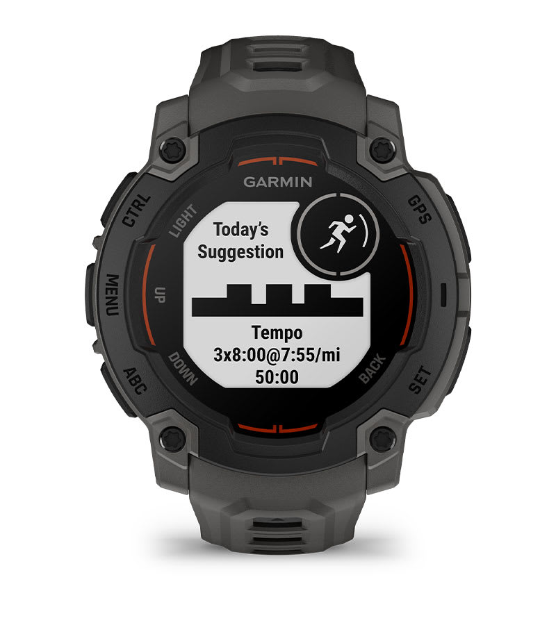 Instinct® E – 45 mm, Svart med Charcoal rem