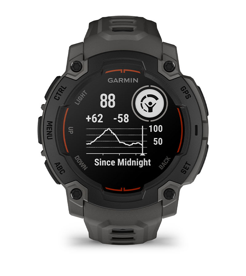 Instinct® E – 45 mm, Svart med Charcoal rem