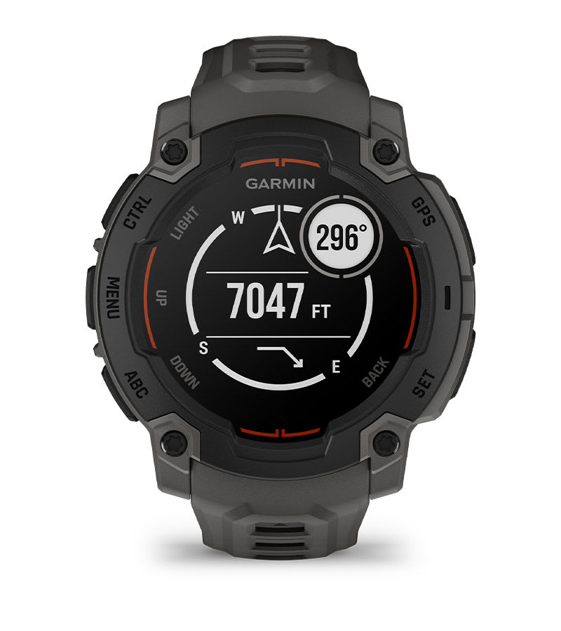 Instinct® E – 45 mm, Svart med Charcoal rem