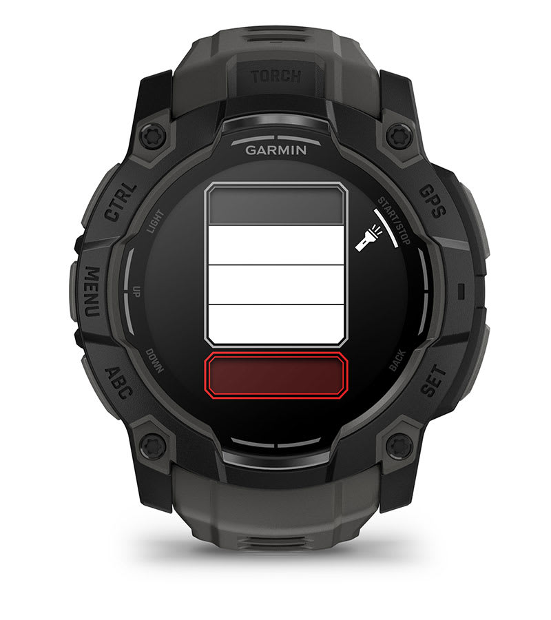 Instinct® 3 – 50 mm, AMOLED, Svart med Charcoal rem