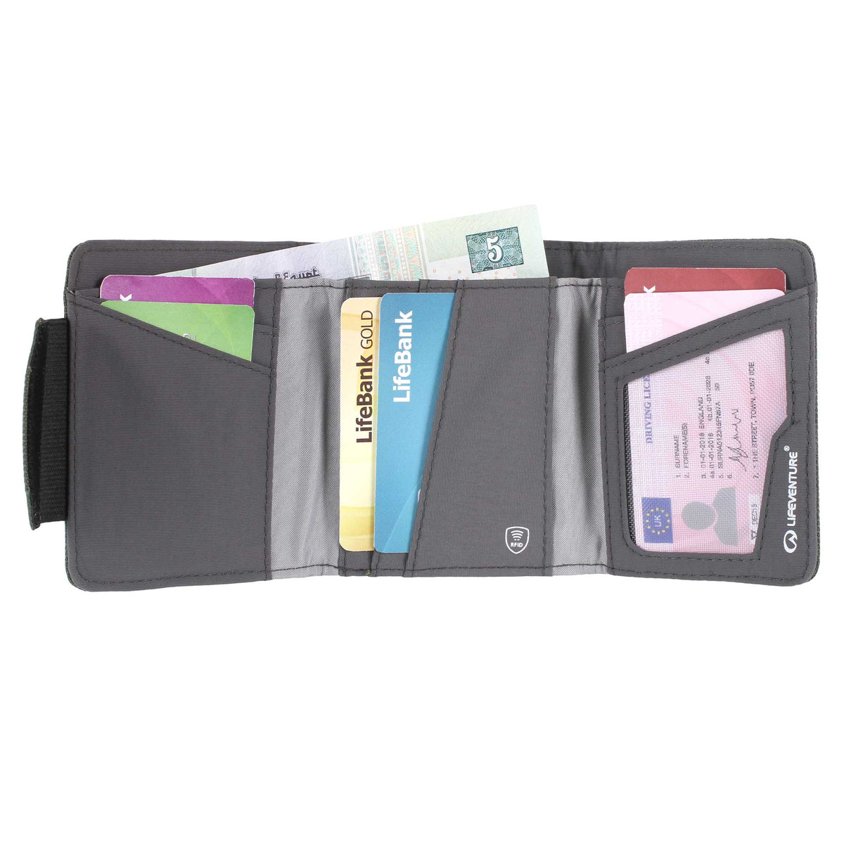 RFID-lommebok, resirkulert, Plum – Life Venture