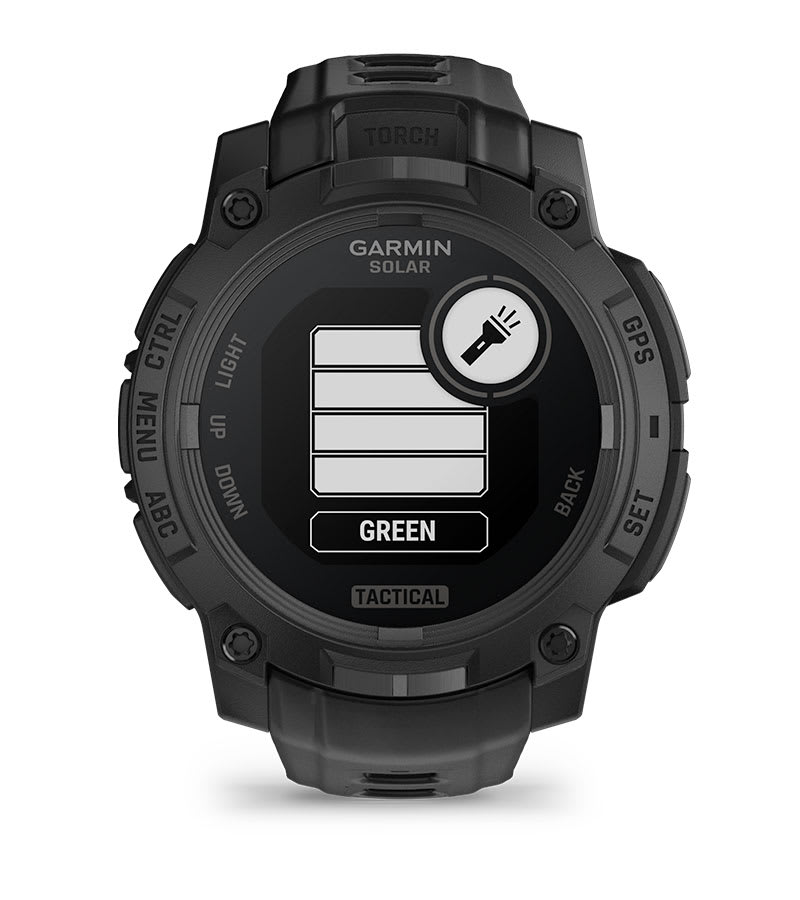 Instinct® 3 – 45 mm, Solar, Tactical Edition, Svart med svart rem