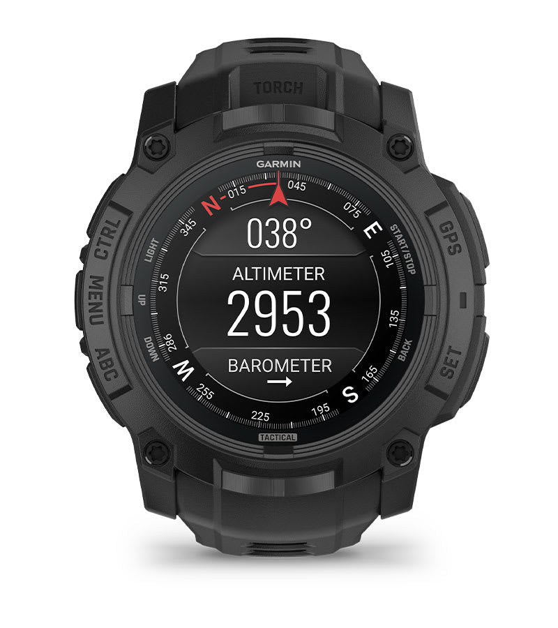 Instinct® 3 – 50 mm, AMOLED, Tactical Edition, Svart med svart rem