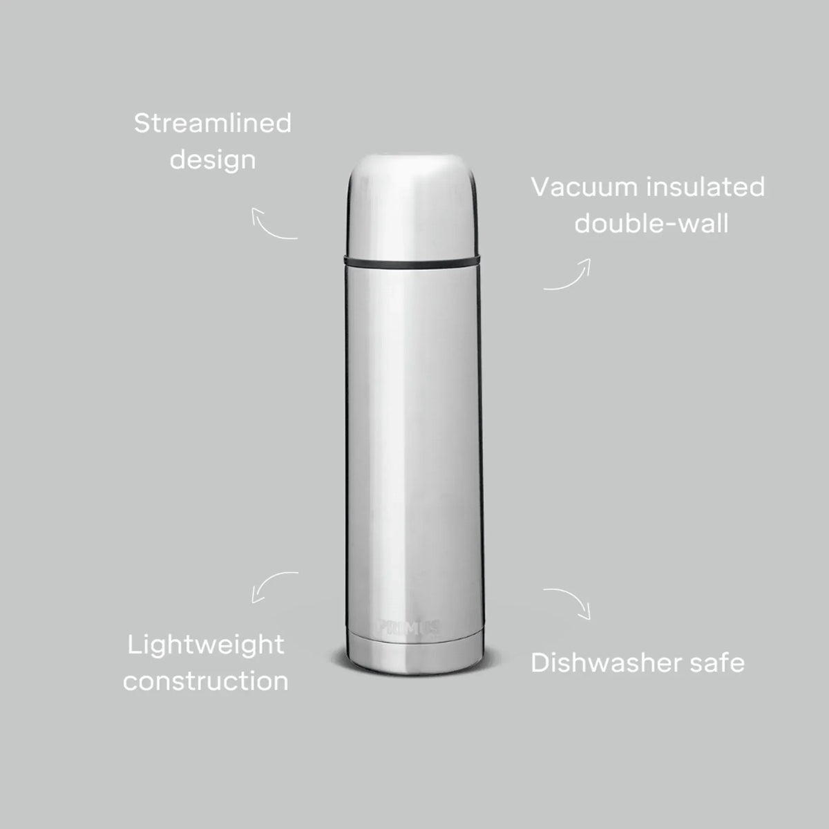 Classic Light Vacuum Bottle Rustfritt stål / 0.35 L – Primus