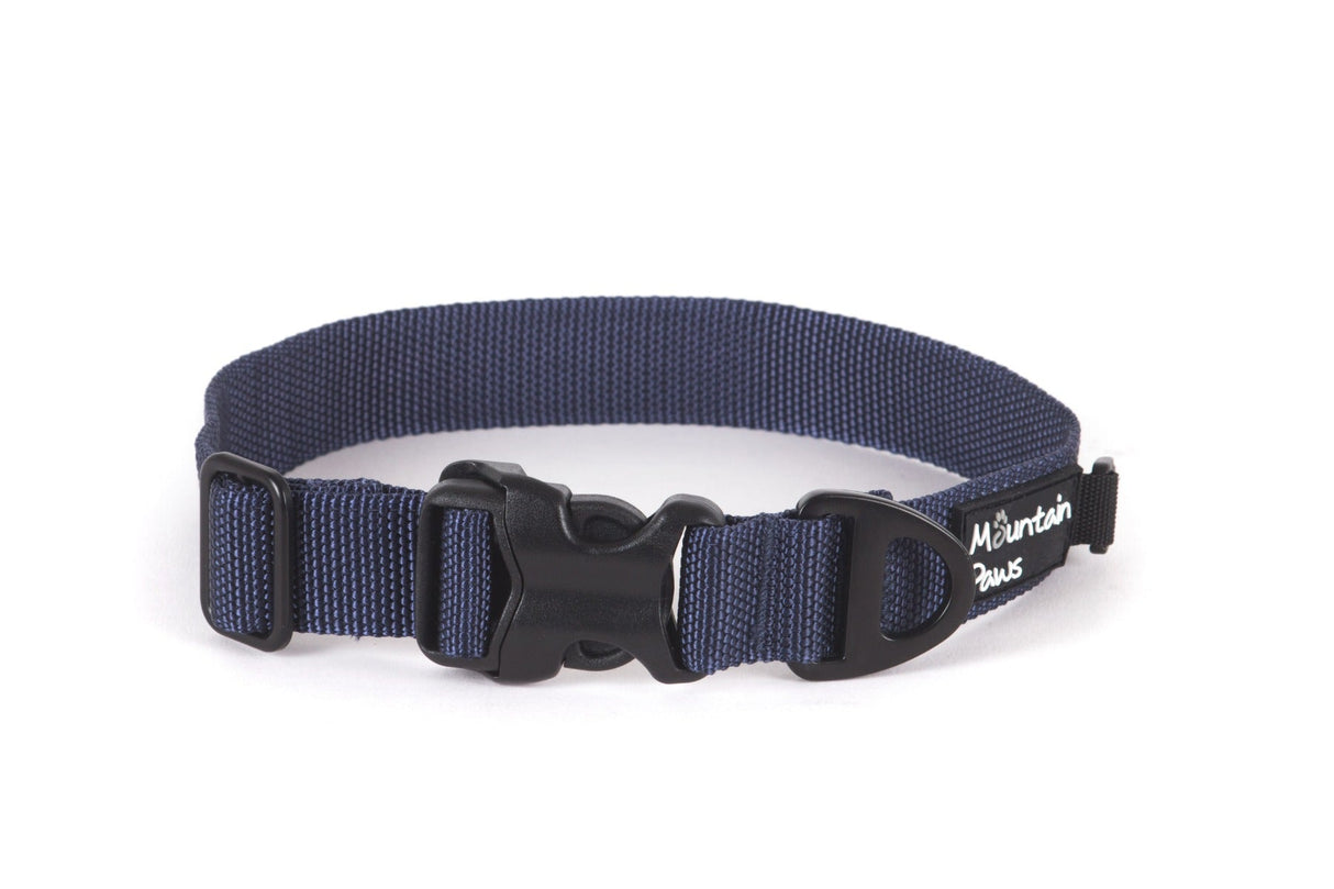 Ekstra slitesterkt hundehalsbånd, Small, Navy – Mountain Paws