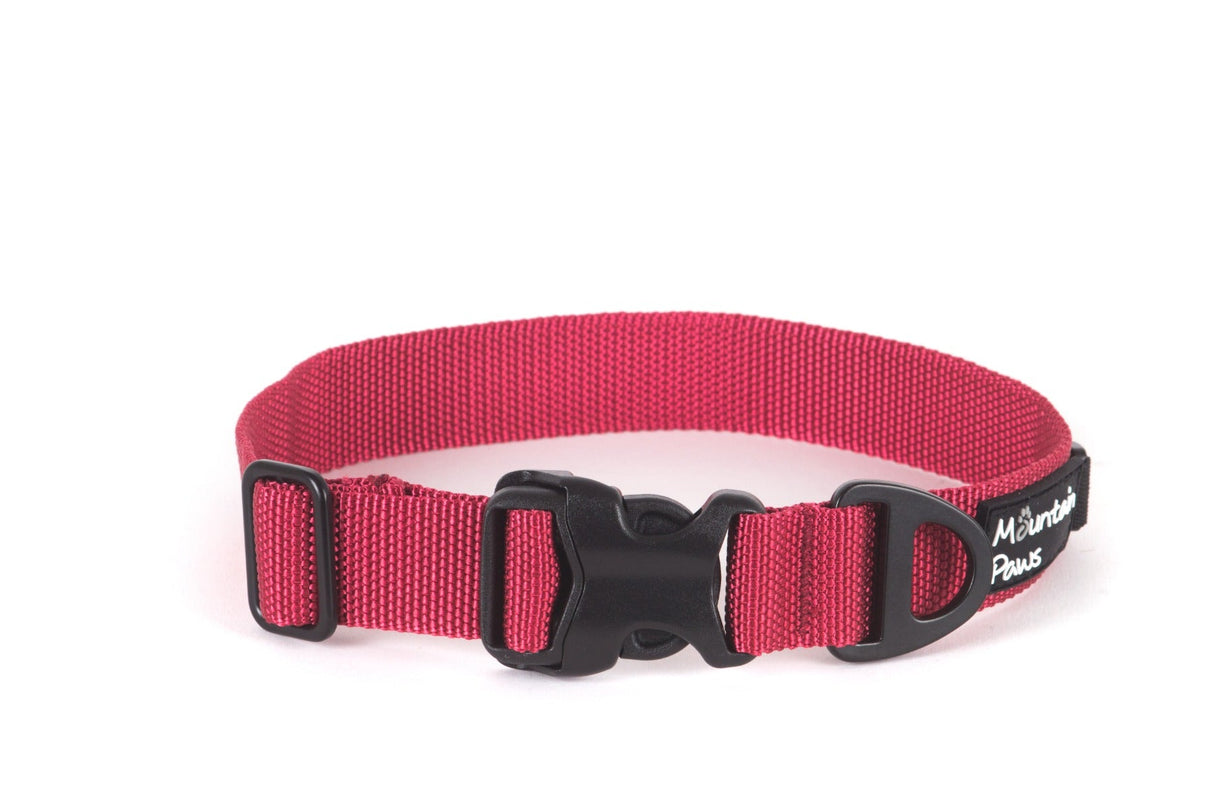 Ekstra robust hundehalsbånd, Medium, Rød – Mountain Paws