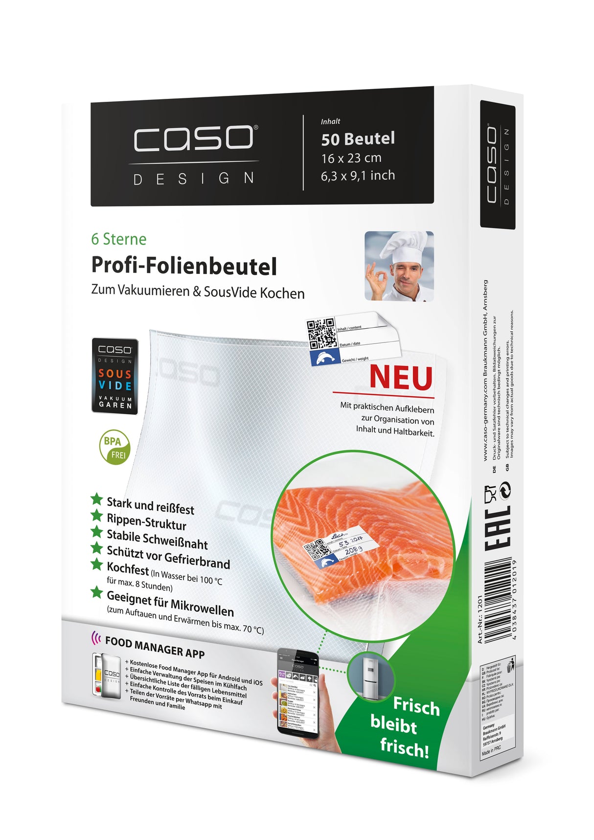 Folieposer 30x40 cm, 50 stk - 150 my – Caso